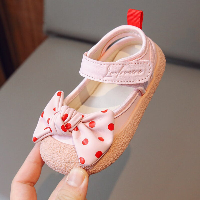 Anti Slippery Outdoor Casual Shoes With Bow