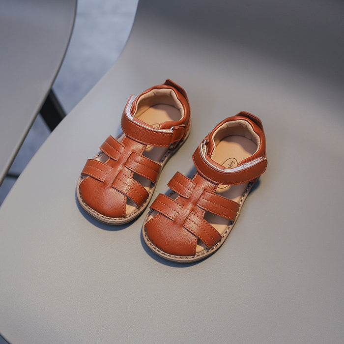 Retro Style Kids Anti Slippery Cut Out Sandals