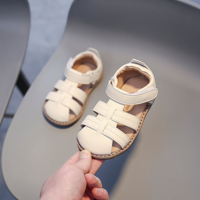 Retro Style Kids Anti Slippery Cut Out Sandals