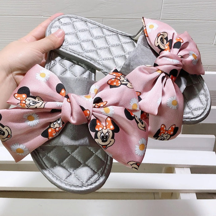 Mickey Butterfly Knot Slides Home Slippers