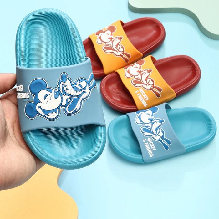 Mickey And Goofy Flat Slippers