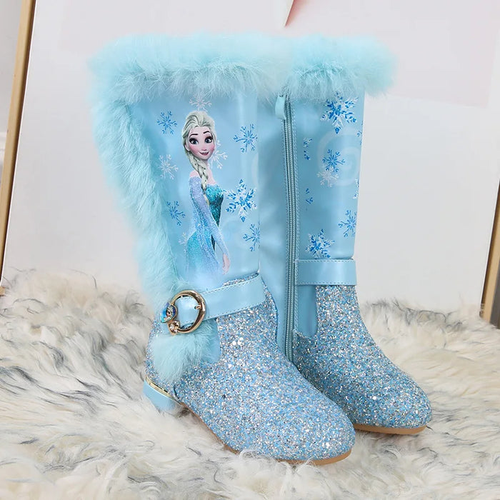 Frozen Themed Plush Fur Shoes