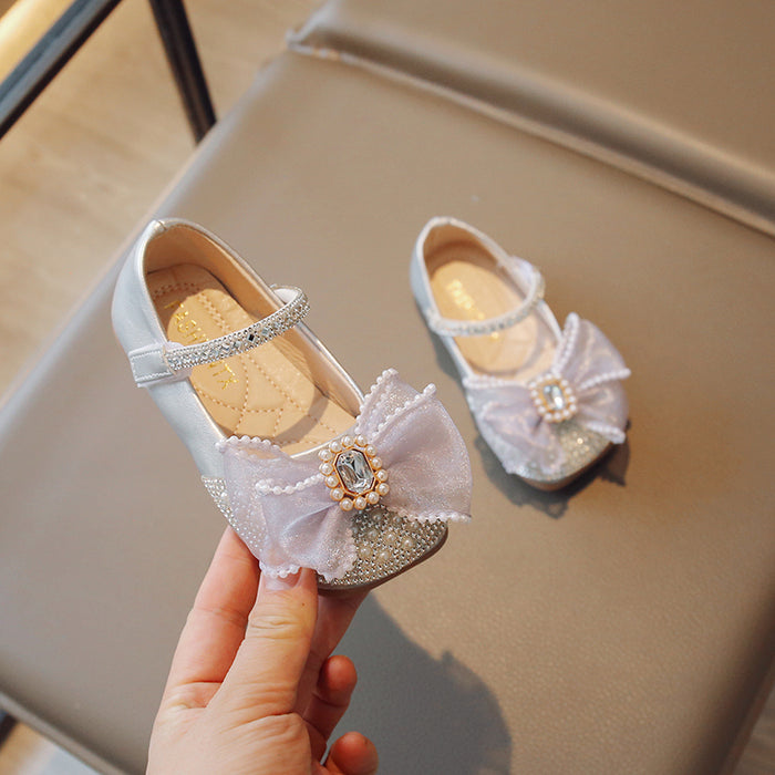 Sequin Bowtie Party Princess Shoes