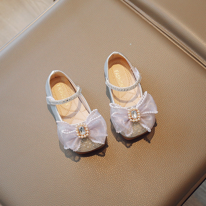 Sequin Bowtie Party Princess Shoes