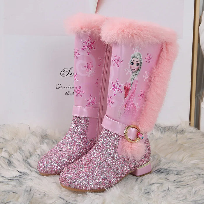 Frozen Themed Plush Fur Shoes