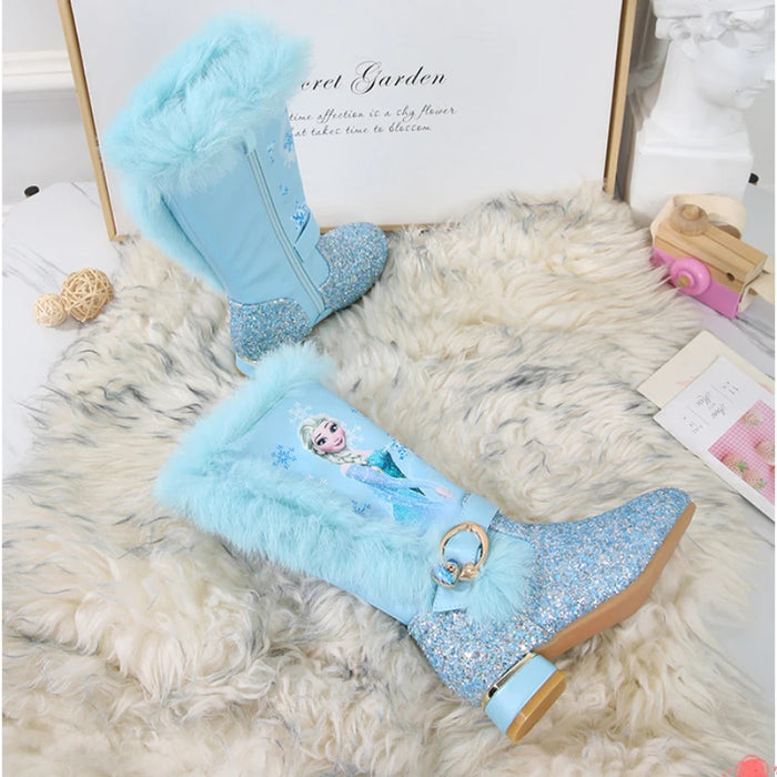 Frozen Themed Plush Fur Shoes