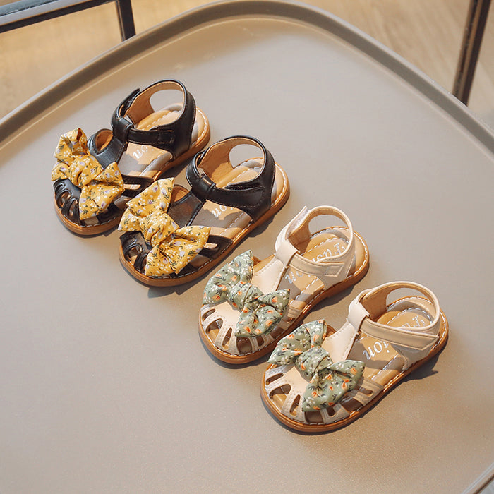 Bowknot Pattern Soft Soled Kids Sandals