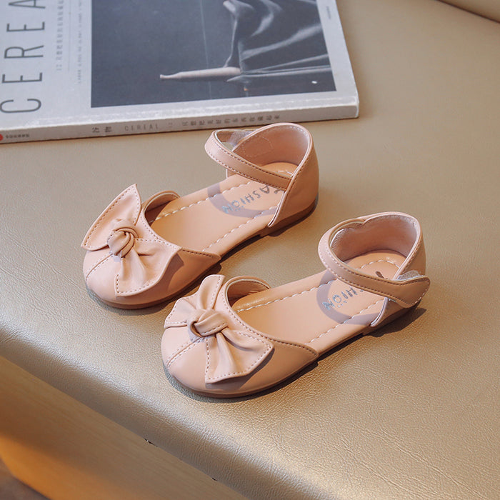 Bowtie Pattern Kids Soft Soled Sandals