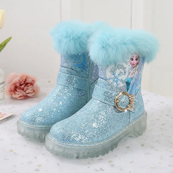 Frozen Elsa Kids Cartoon Boots