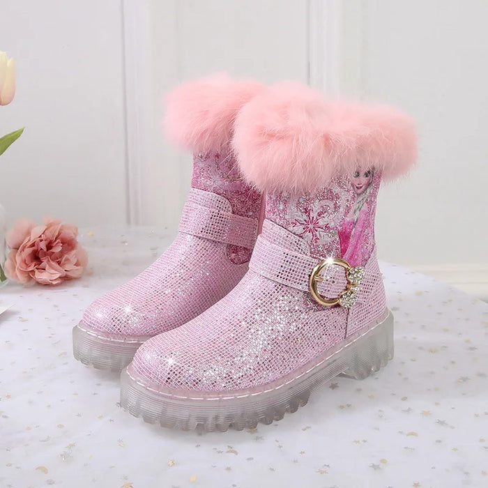 Frozen Elsa Kids Cartoon Boots