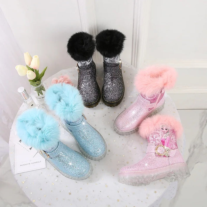 Frozen Elsa Kids Cartoon Boots