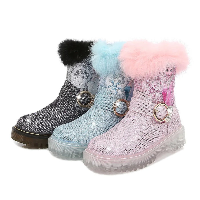 Frozen Elsa Kids Cartoon Boots