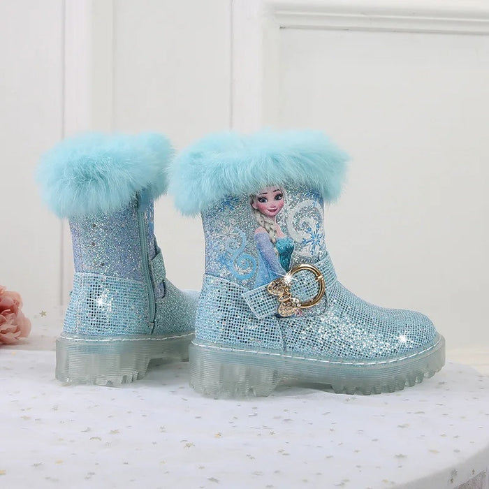 Frozen Elsa Kids Cartoon Boots