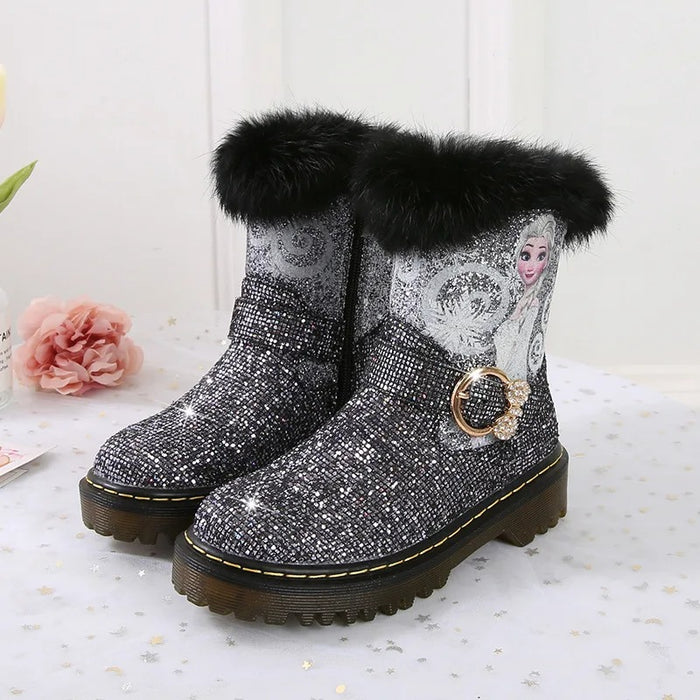 Frozen Elsa Kids Cartoon Boots