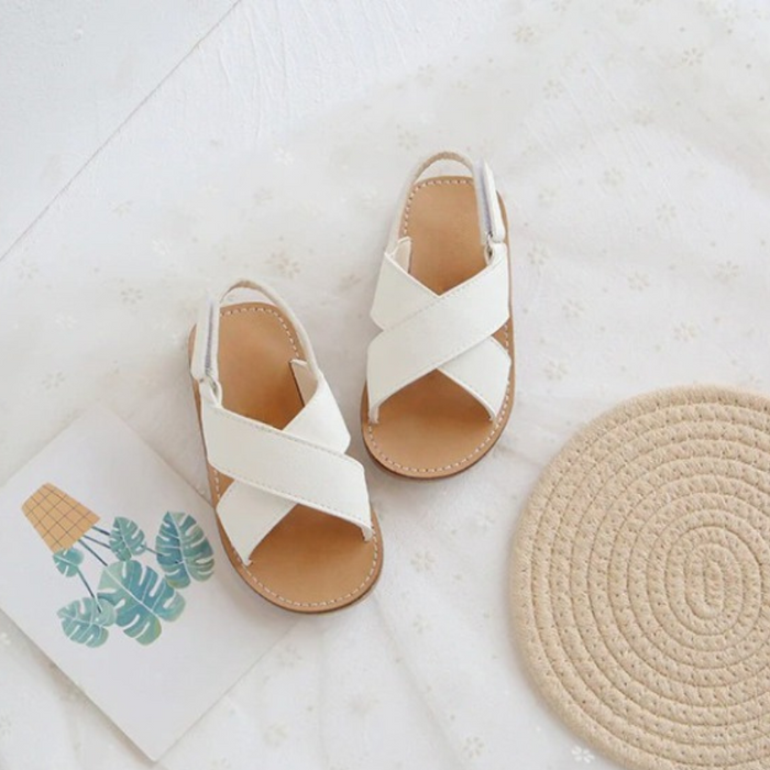 Cross-Tied Sandals For Kids