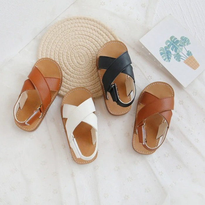 Cross-Tied Sandals For Kids