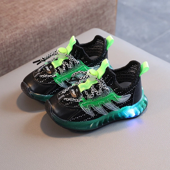 Fire Luminous Kids Shoes With LED Lights