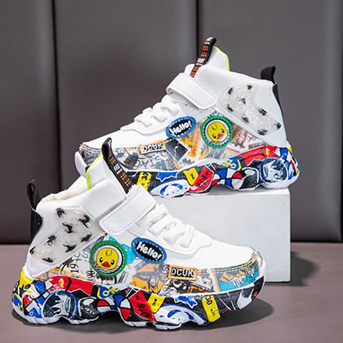 Children's Graffiti Style Sneakers