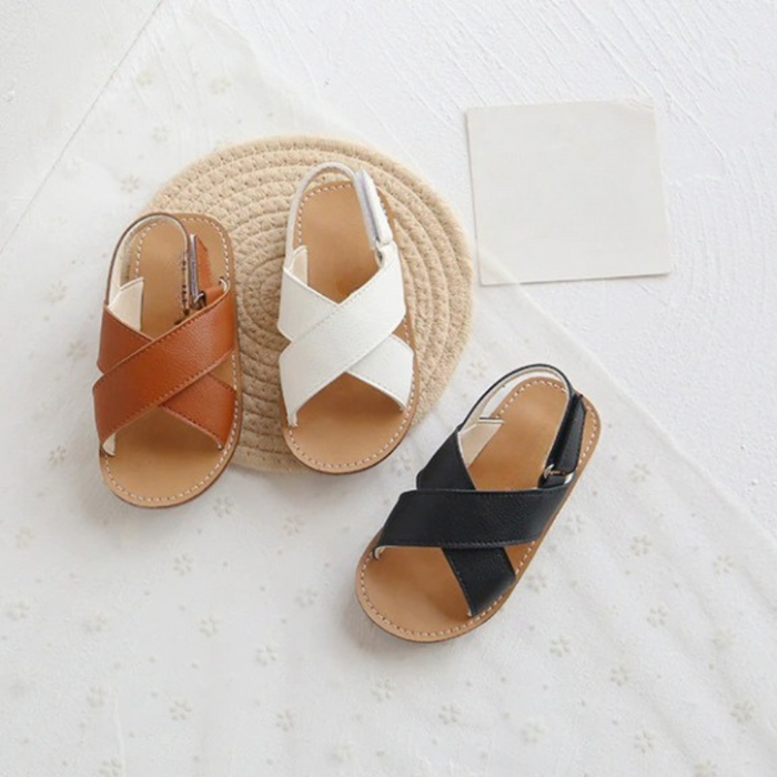 Cross-Tied Sandals For Kids