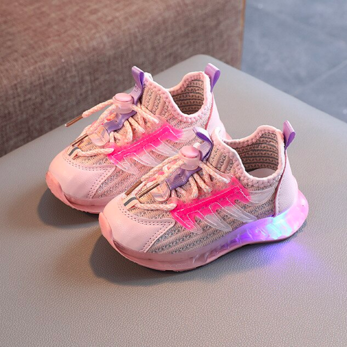 Fire Luminous Kids Shoes With LED Lights