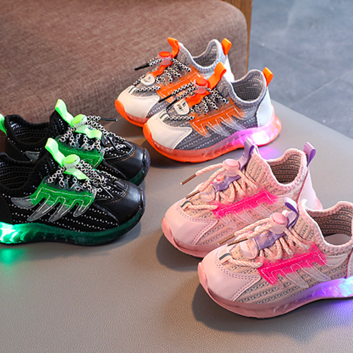 Fire Luminous Kids Shoes With LED Lights