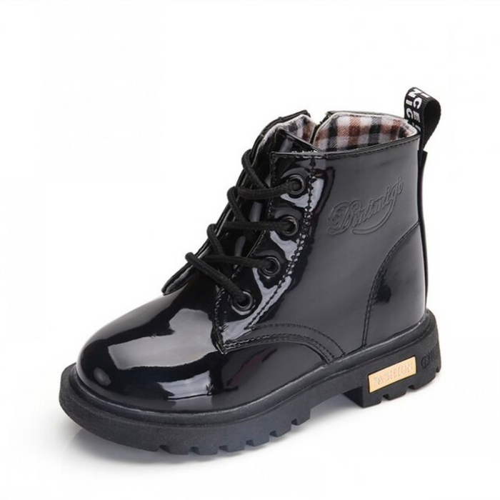 Children's Glossy Leather Boots