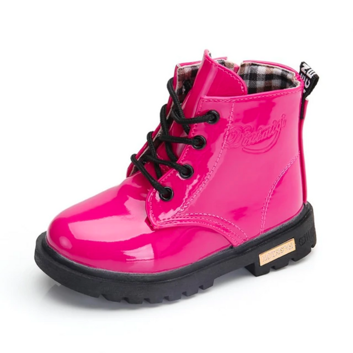 Children's Glossy Leather Boots