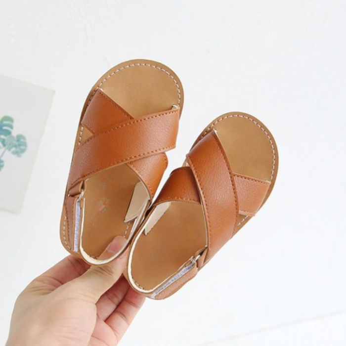 Cross-Tied Sandals For Kids