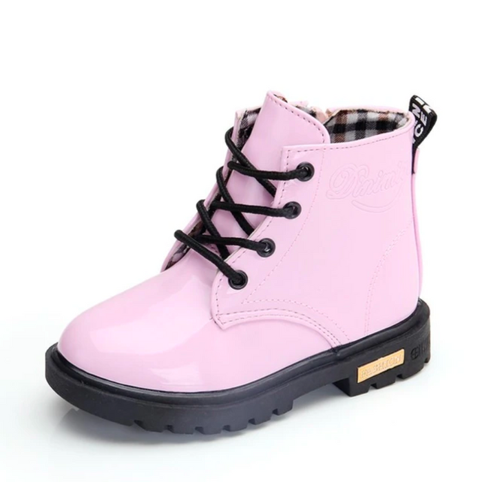 Children's Glossy Leather Boots