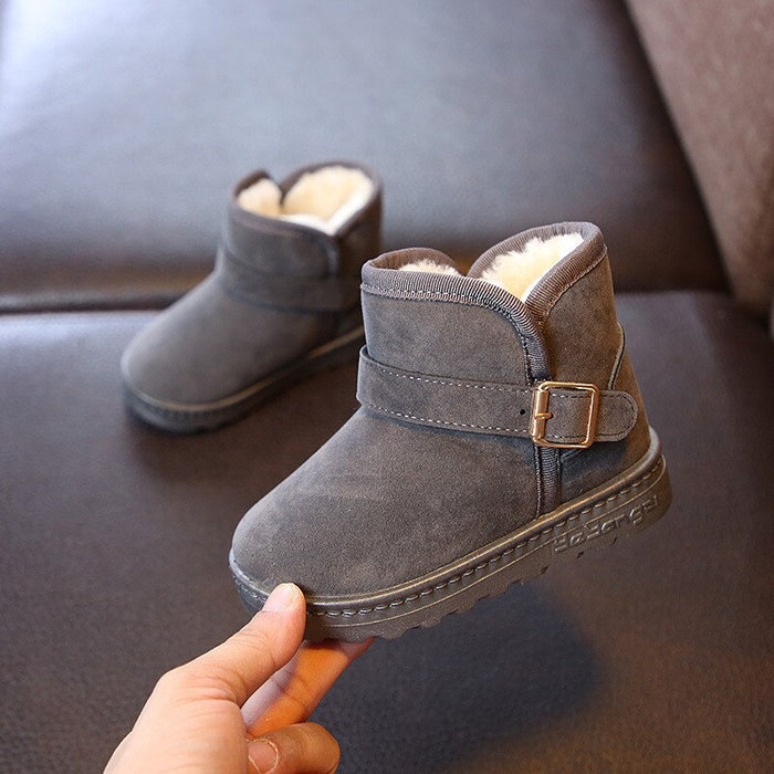 Children's Casual Snow Boots With Buckle