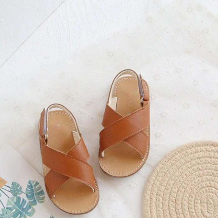 Cross-Tied Sandals For Kids