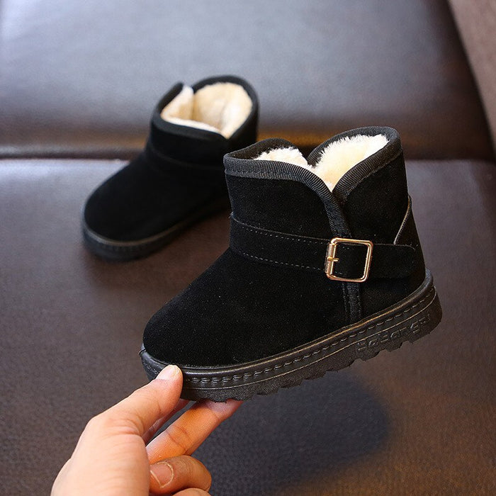 Children's Casual Snow Boots With Buckle