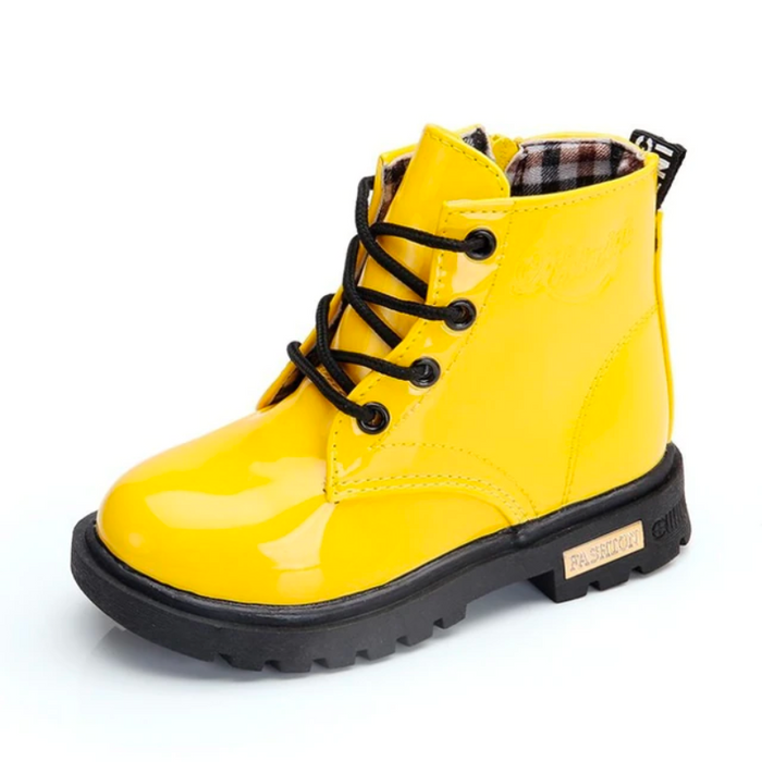 Children's Glossy Leather Boots