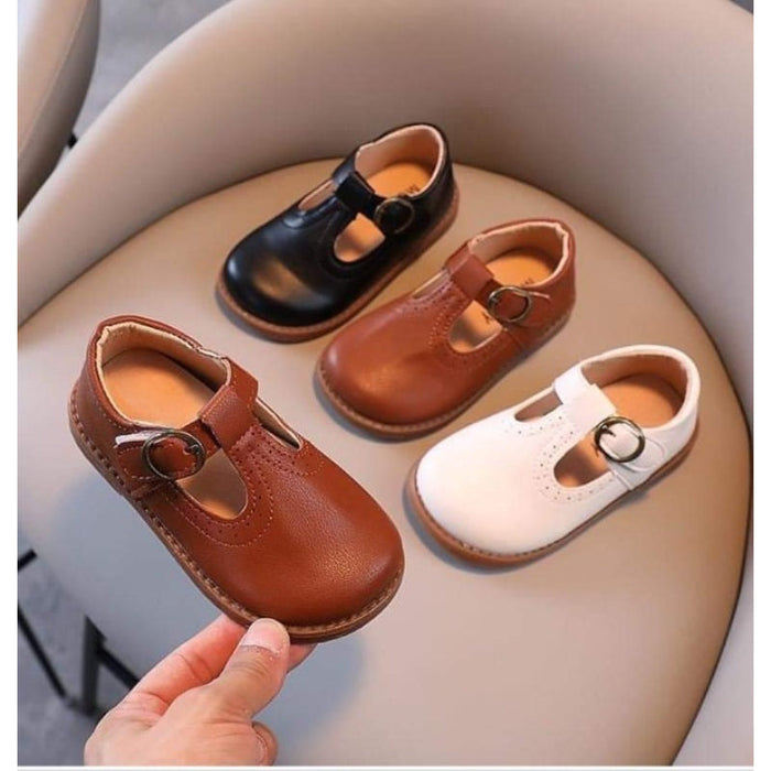 Kid's Leather Soft Bottom Casual Shoe