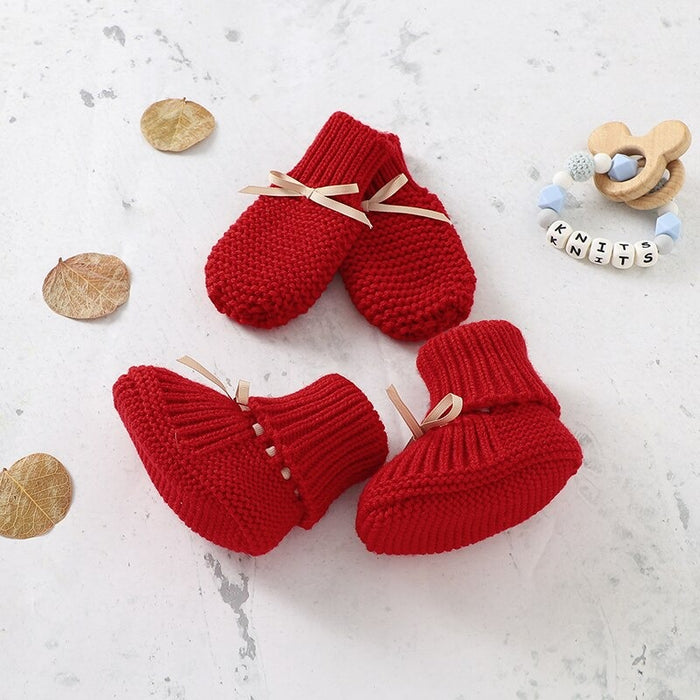 Infant Shoes and Gloves Set