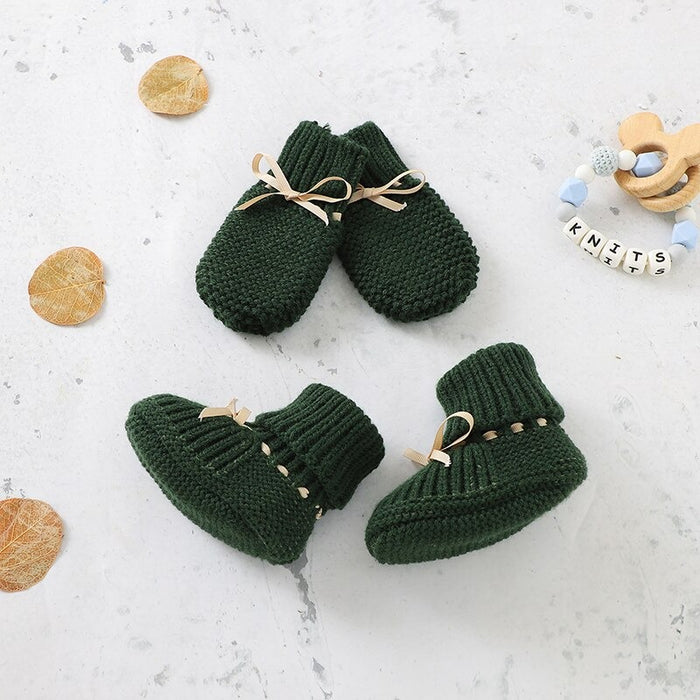 Infant Shoes and Gloves Set