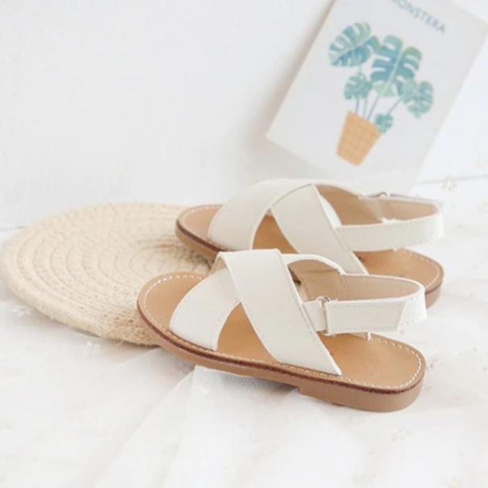 Cross-Tied Sandals For Kids