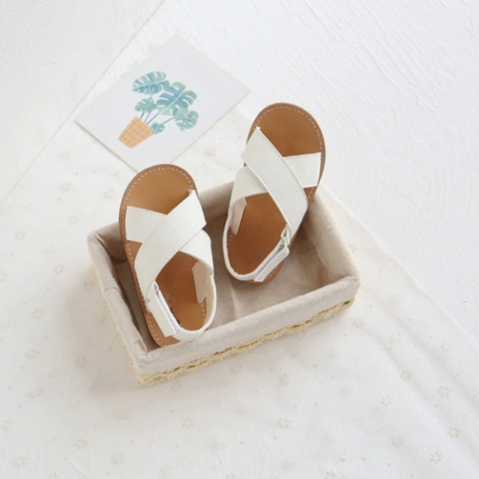 Cross-Tied Sandals For Kids