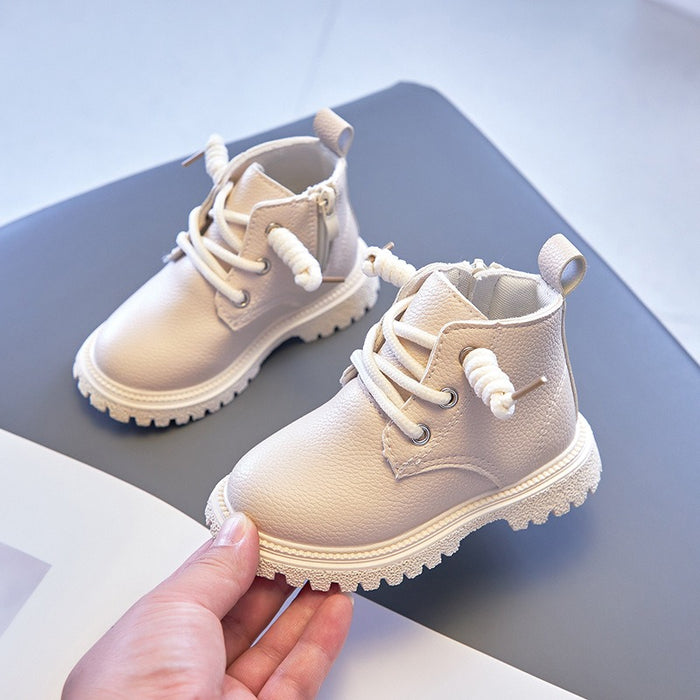 Leather Lace-Up Toddler Boots