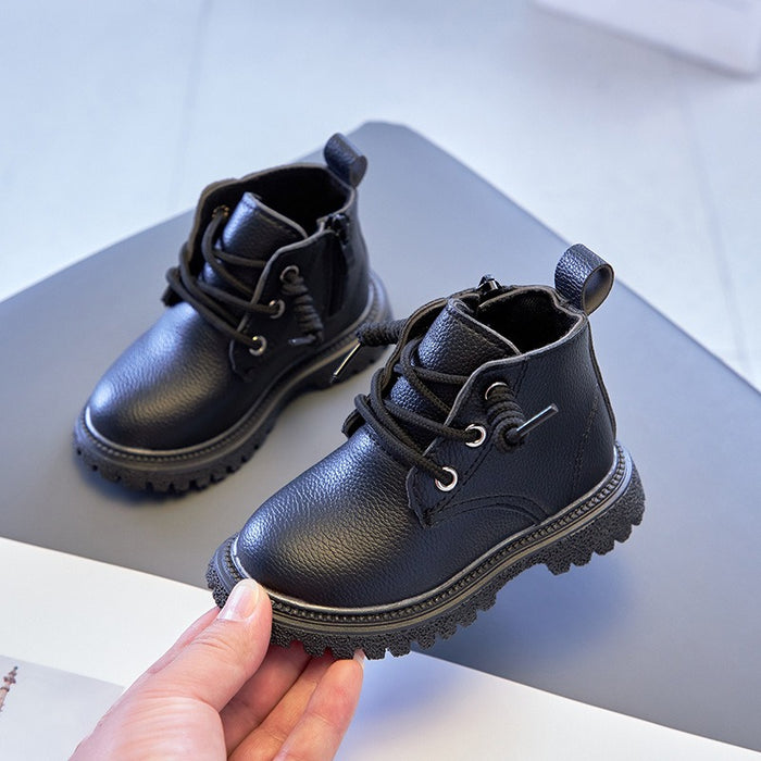 Leather Lace-Up Toddler Boots