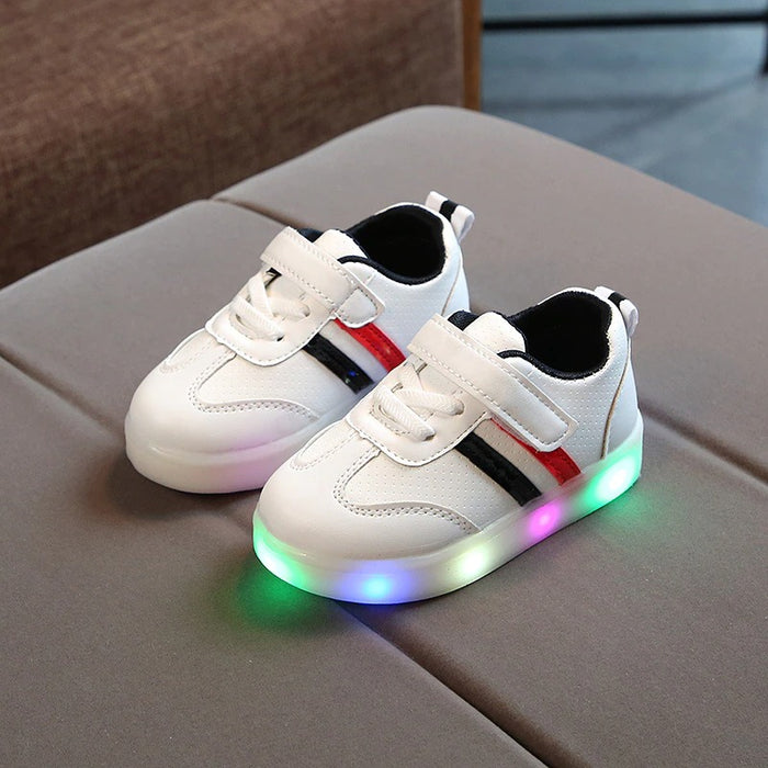 LED Striped Shoes For Boys And Girls