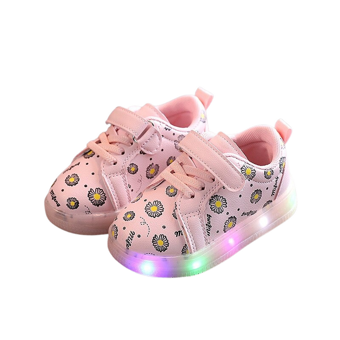 The Flower Dots Led Casual Shoes For Babies