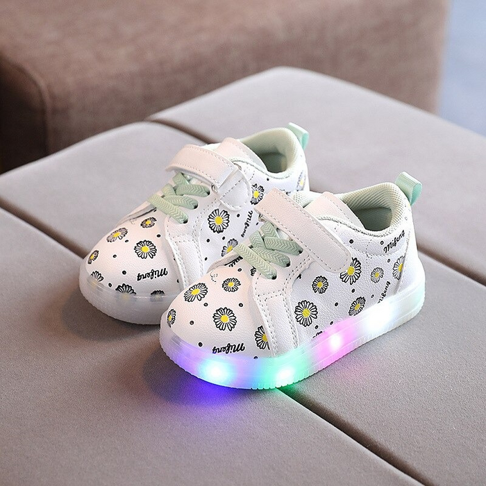 The Flower Dots Led Casual Shoes For Babies