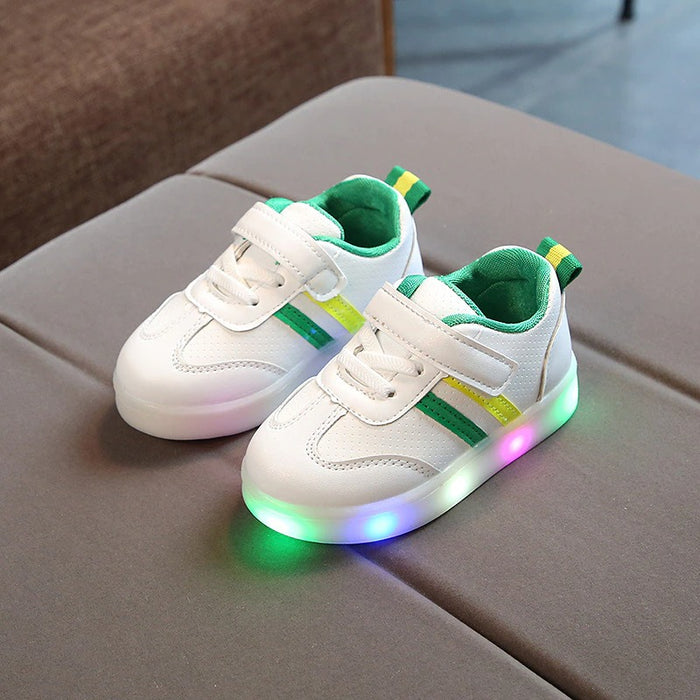 LED Striped Shoes For Boys And Girls