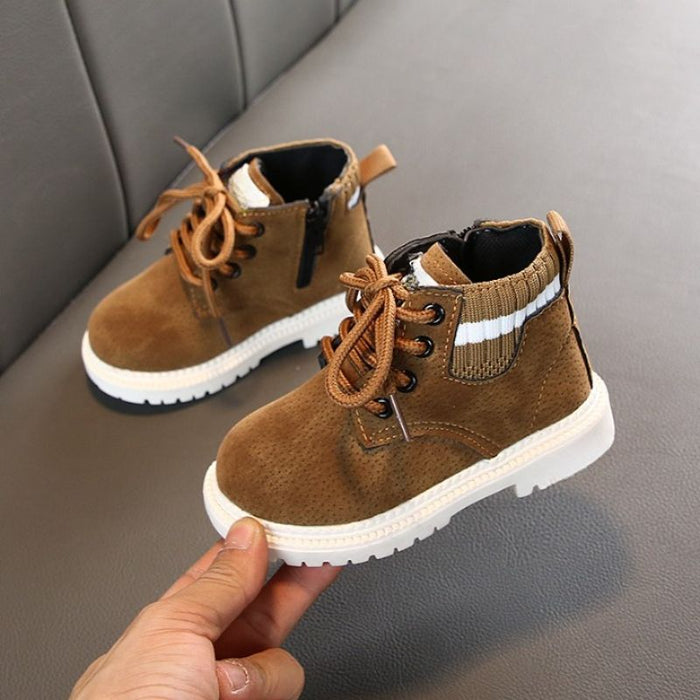 Fur Lace Up Baby Shoes