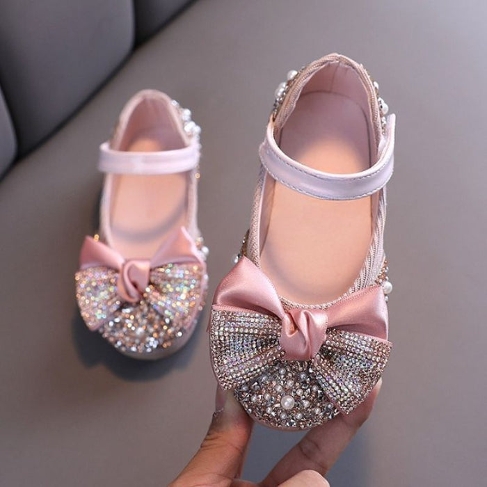 Kids Bow Style Sandals With Rhinestone