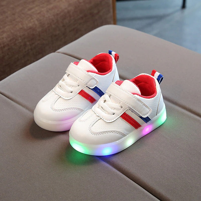 LED Striped Shoes For Boys And Girls