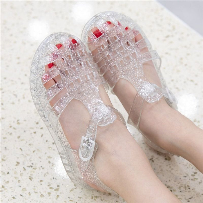 Glitter Cave Hole Style Kids Sandals