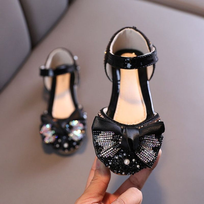 Kids Bow Style Sandals With Rhinestone