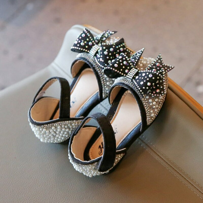 Girls Pearl Bowknot Princess Summer Sandals